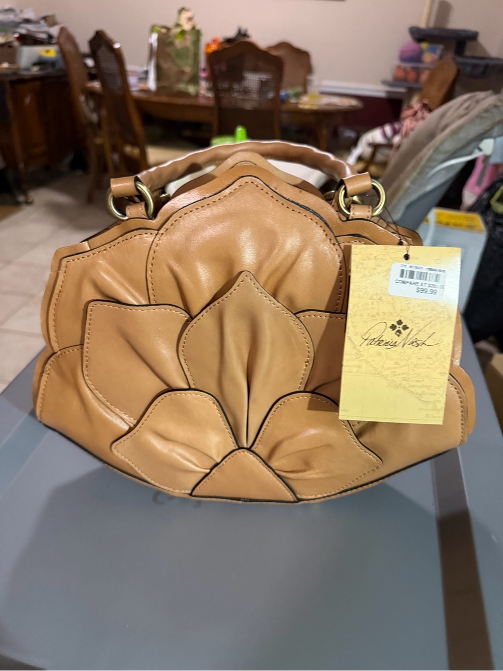 Patricia Nash Gennamari Satchel Tan Leather NWT